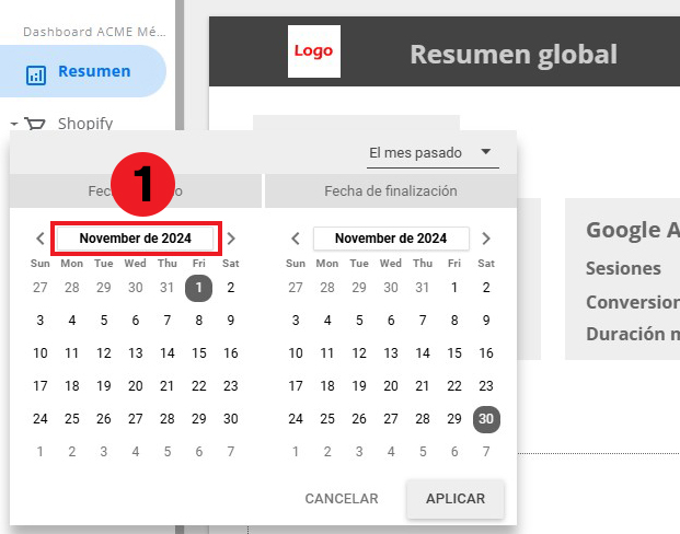 Selector de fecha avanzado